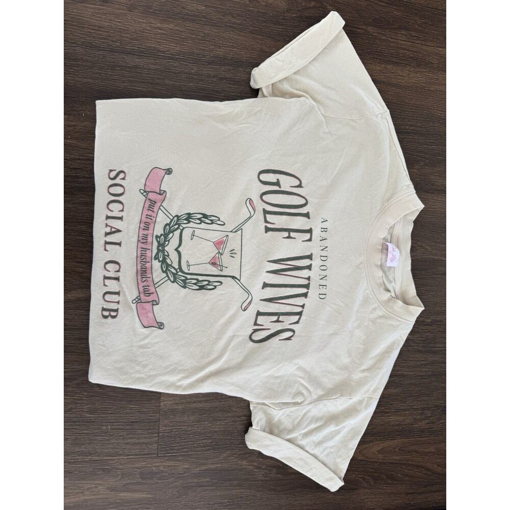 Pink Lily Golf Wives Club Size Large Soft T-shirt